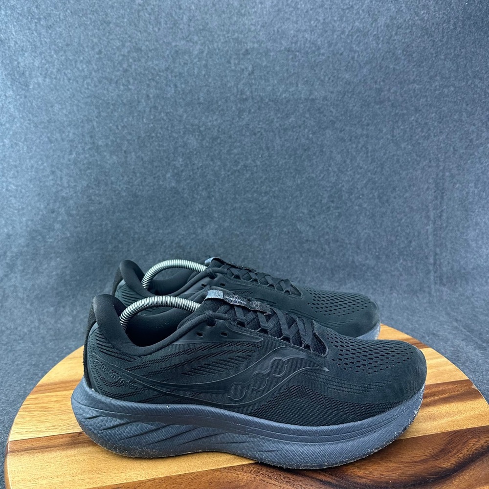 Saucony Ride 18 Mens Running Shoes Black Shadow S21000-102 Size 10